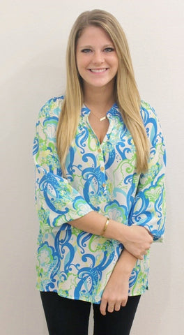 Lilly Pulitzer Elsa Top in Crystal Coast