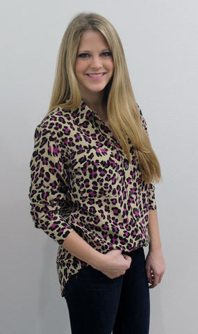 Equipment Changing My Spots Print Blouse