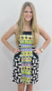 Alice & Trixie Strapless Dress in Geo Pop Print