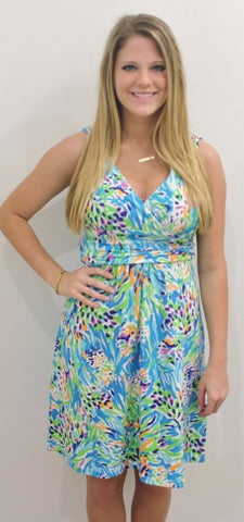 Lilly Pulitzer Shianne V-Neck Dress in Sea Soiree