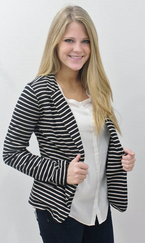 Joie Striped Knit Blazer