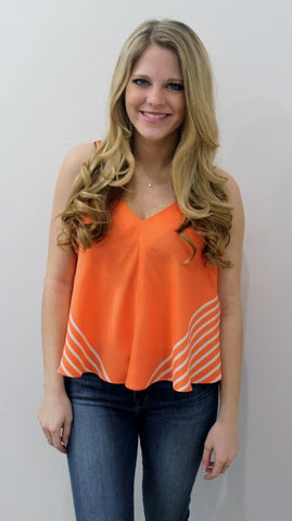 Amanda Uprichard Vertigo Tank in Orange