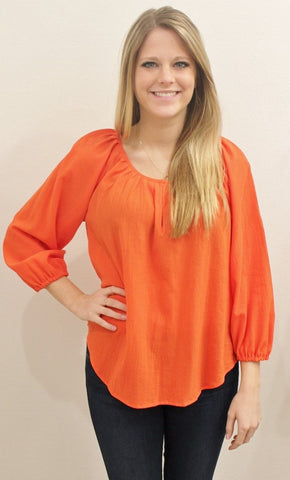 Joie Sharpelle Top in Mayan Red