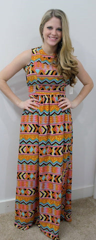 Lovers & Friends  Kitty Cat Maxi Dress in Tribal