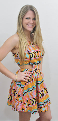 Lovers & Friends Tribal Salsa Fit & Flare Dress