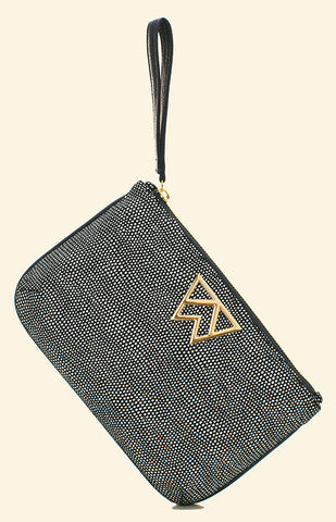 Kelly Wynne Risky Biz Wristlet in Navy